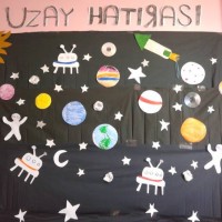 okul öncesınde kağit işler, duvar süsü ,davetiye kartları ,suluboya  çalişması (4963)