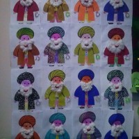 okul öncesınde kağit işler, duvar süsü ,davetiye kartları ,suluboya  çalişması (4967)