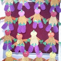 okul öncesınde kağit işler, duvar süsü ,davetiye kartları ,suluboya  çalişması (4975)