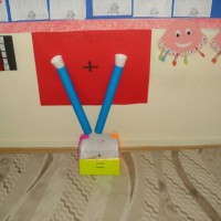 okul öncesınde kağit işler, duvar süsü ,davetiye kartları ,suluboya  çalişması (4977)