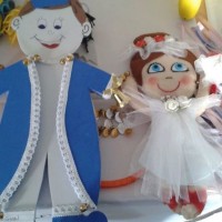 okul öncesınde kağit işler, duvar süsü ,davetiye kartları ,suluboya  çalişması (5008)