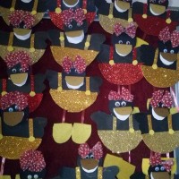 okul öncesınde kağit işler, duvar süsü ,davetiye kartları ,suluboya  çalişması (5036)