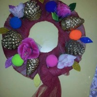 okul öncesınde kağit işler, duvar süsü ,davetiye kartları ,suluboya  çalişması (5038)