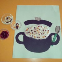 okul öncesınde kağit işler, duvar süsü ,davetiye kartları ,suluboya  çalişması (5040)