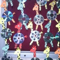 okul öncesınde kağit işler, duvar süsü ,davetiye kartları ,suluboya  çalişması (5058)