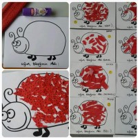 okul öncesınde kağit işler, duvar süsü ,davetiye kartları ,suluboya  çalişması (5059)