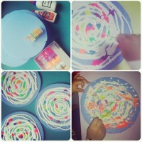 okul öncesınde kağit işler, duvar süsü ,davetiye kartları ,suluboya  çalişması (5062)