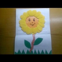 okul öncesınde kağit işler, duvar süsü ,davetiye kartları ,suluboya  çalişması (5111)