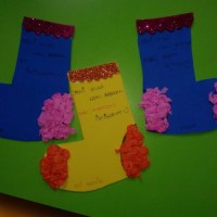 okul öncesınde kağit işler, duvar süsü ,davetiye kartları ,suluboya  çalişması (5142)