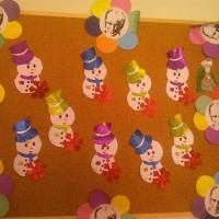 okul öncesınde kağit işler, duvar süsü ,davetiye kartları ,suluboya  çalişması (5147)