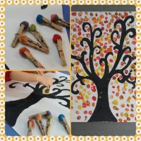 okul öncesınde kağit işler, duvar süsü ,davetiye kartları ,suluboya  çalişması (5154)