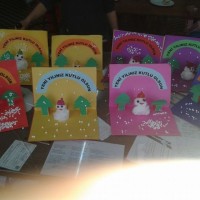 okul öncesınde kağit işler, duvar süsü ,davetiye kartları ,suluboya  çalişması (5158)