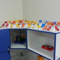 okul öncesınde kağit işler, duvar süsü ,davetiye kartları ,suluboya  çalişması (5173)