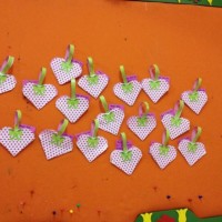 okul öncesınde kağit işler, duvar süsü ,davetiye kartları ,suluboya  çalişması (5191)