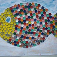 okul öncesınde kağit işler, duvar süsü ,davetiye kartları ,suluboya  çalişması (5206)