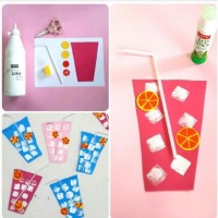 okul öncesınde kağit işler, duvar süsü ,davetiye kartları ,suluboya  çalişması (5219)