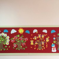 okul öncesınde kağit işler, duvar süsü ,davetiye kartları ,suluboya  çalişması (5236)