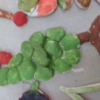 okul öncesınde kağit işler, duvar süsü ,davetiye kartları ,suluboya  çalişması (5252)