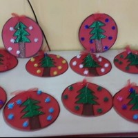 okul öncesınde kağit işler, duvar süsü ,davetiye kartları ,suluboya  çalişması (5256)