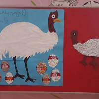 okul öncesınde kağit işler, duvar süsü ,davetiye kartları ,suluboya  çalişması (5277)