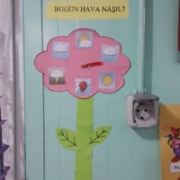 okul öncesınde kağit işler, duvar süsü ,davetiye kartları ,suluboya  çalişması (5279)