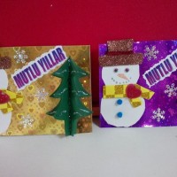 okul öncesınde kağit işler, duvar süsü ,davetiye kartları ,suluboya  çalişması (5288)