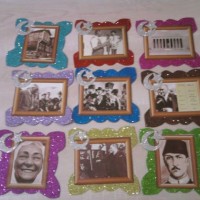 okul öncesınde kağit işler, duvar süsü ,davetiye kartları ,suluboya  çalişması (5292)