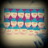 okul öncesınde kağit işler, duvar süsü ,davetiye kartları ,suluboya  çalişması (5314)