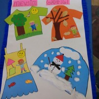 okul öncesınde kağit işler, duvar süsü ,davetiye kartları ,suluboya  çalişması (5327)