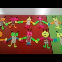 okul öncesınde kağit işler, duvar süsü ,davetiye kartları ,suluboya  çalişması (5345)