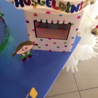 okul öncesınde kağit işler, duvar süsü ,davetiye kartları ,suluboya  çalişması (5346)