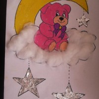 okul öncesınde kağit işler, duvar süsü ,davetiye kartları ,suluboya  çalişması (5355)