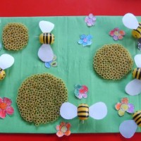 okul öncesınde kağit işler, duvar süsü ,davetiye kartları ,suluboya  çalişması (5363)