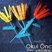 okul öncesınde kağit işler, duvar süsü ,davetiye kartları ,suluboya  çalişması (5368)