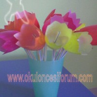 okul öncesınde kağit işler, duvar süsü ,davetiye kartları ,suluboya  çalişması (5374)