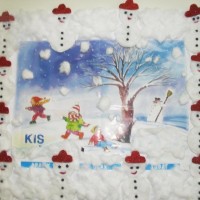 okul öncesınde kağit işler, duvar süsü ,davetiye kartları ,suluboya  çalişması (5402)