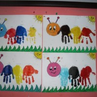 okul öncesınde kağit işler, duvar süsü ,davetiye kartları ,suluboya  çalişması (5429)