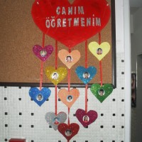 okul öncesınde kağit işler, duvar süsü ,davetiye kartları ,suluboya  çalişması (5430)