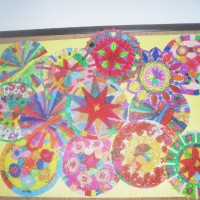 okul öncesınde kağit işler, duvar süsü ,davetiye kartları ,suluboya  çalişması (5434)