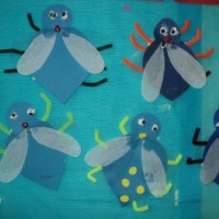 okul öncesınde kağit işler, duvar süsü ,davetiye kartları ,suluboya  çalişması (5436)