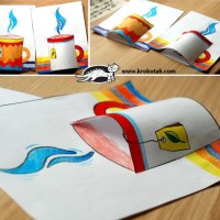 okul öncesınde kağit işler, duvar süsü ,davetiye kartları ,suluboya  çalişması (5438)