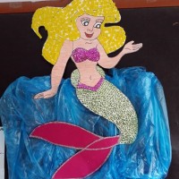 okul öncesınde kağit işler, duvar süsü ,davetiye kartları ,suluboya  çalişması (5446)