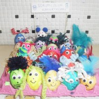 okul öncesınde kağit işler, duvar süsü ,davetiye kartları ,suluboya  çalişması (5458)