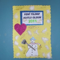 okul öncesınde kağit işler, duvar süsü ,davetiye kartları ,suluboya  çalişması (5469)