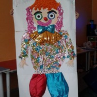 okul öncesınde kağit işler, duvar süsü ,davetiye kartları ,suluboya  çalişması (5513)