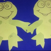 okul öncesınde kağit işler, duvar süsü ,davetiye kartları ,suluboya  çalişması (5530)