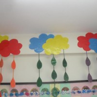 okul öncesınde kağit işler, duvar süsü ,davetiye kartları ,suluboya  çalişması (5544)