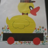 okul öncesınde kağit işler, duvar süsü ,davetiye kartları ,suluboya  çalişması (5605)