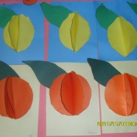 okul öncesınde kağit işler, duvar süsü ,davetiye kartları ,suluboya  çalişması (5619)