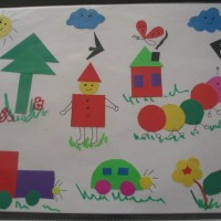 okul öncesınde kağit işler, duvar süsü ,davetiye kartları ,suluboya  çalişması (5642)